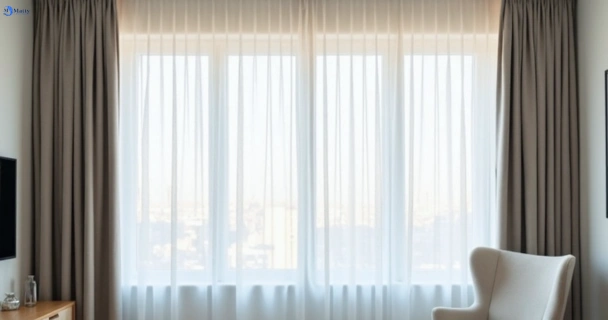 Freshly steam cleaned curtains in clear-mountain QLD